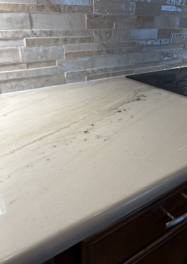 Custom granite countertop close-up