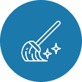 Icon representing low-maintenance quartz countertops