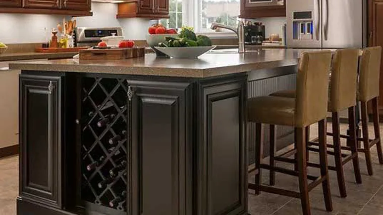 Signature kitchen cabinet layout with maximized storage